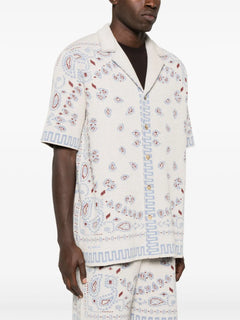 bandana-print shirt