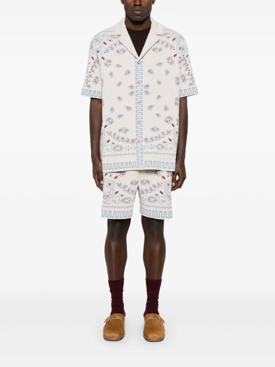bandana-print shirt