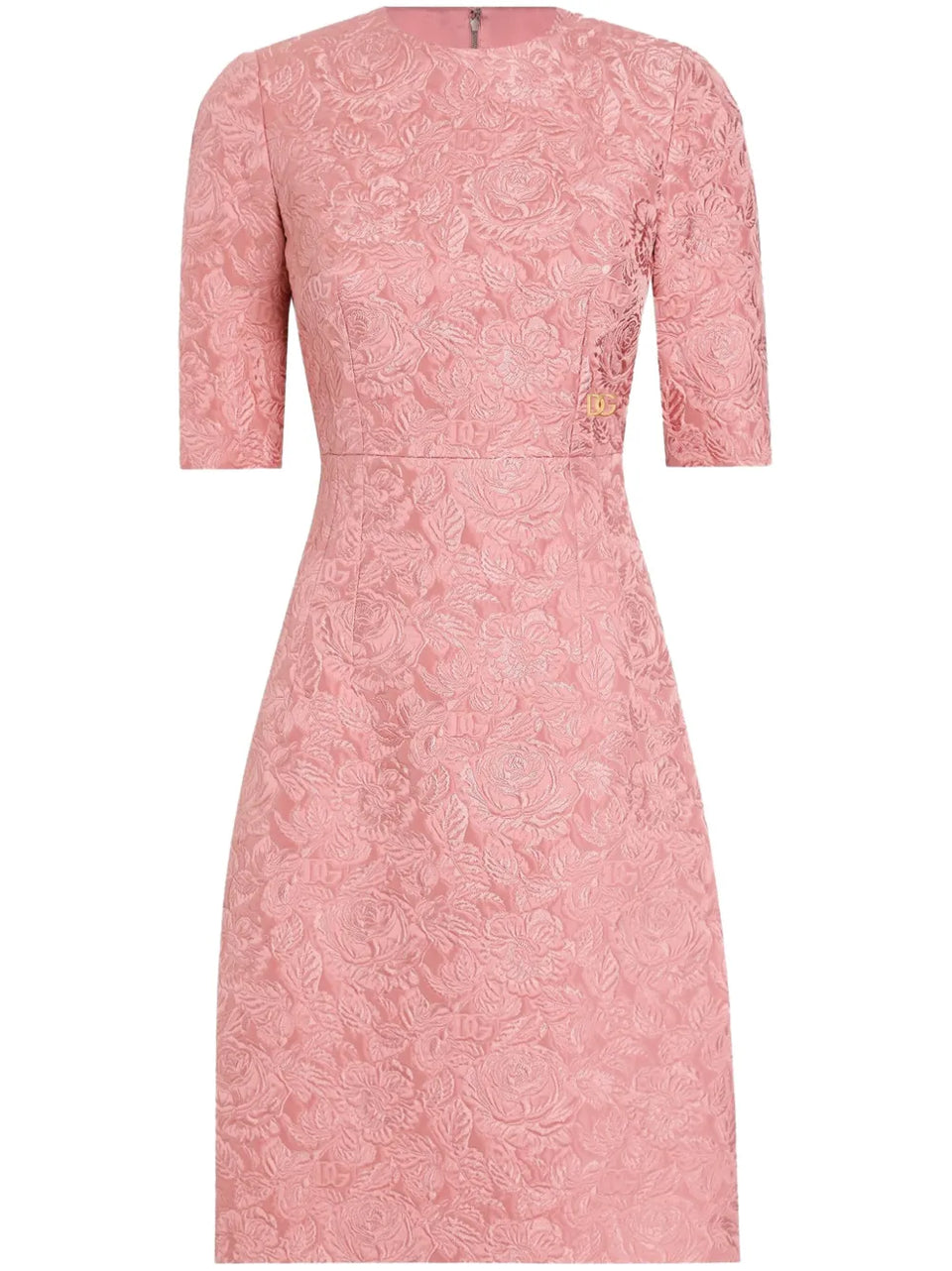 DNA floral-jacquard midi dress