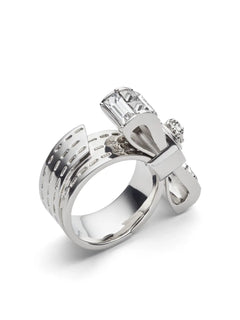 Gianni Ribbon crystal ring