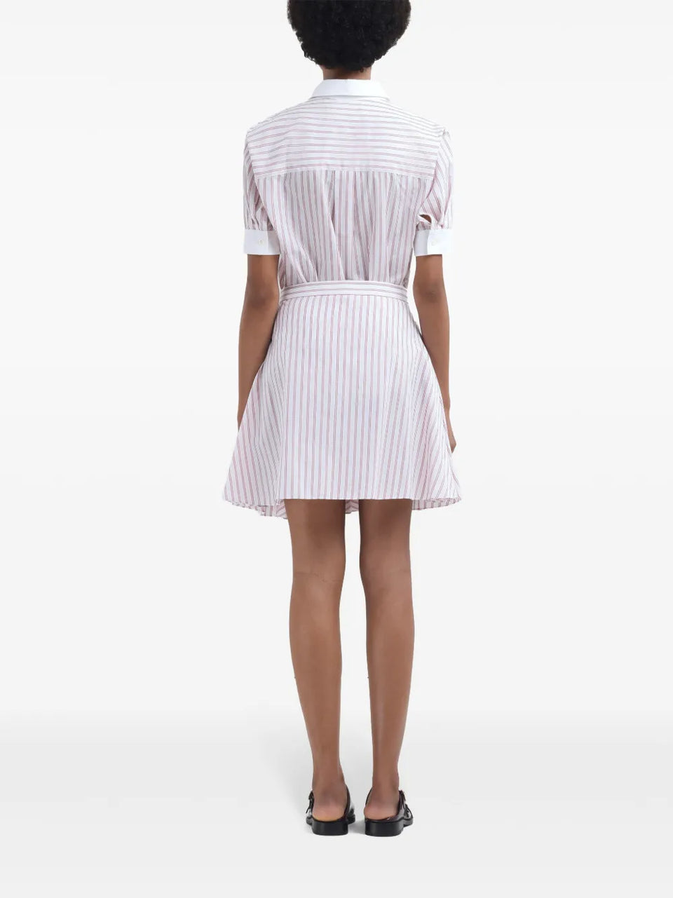 striped mini skirt