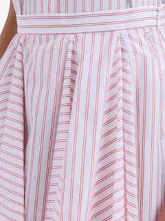 striped mini skirt
