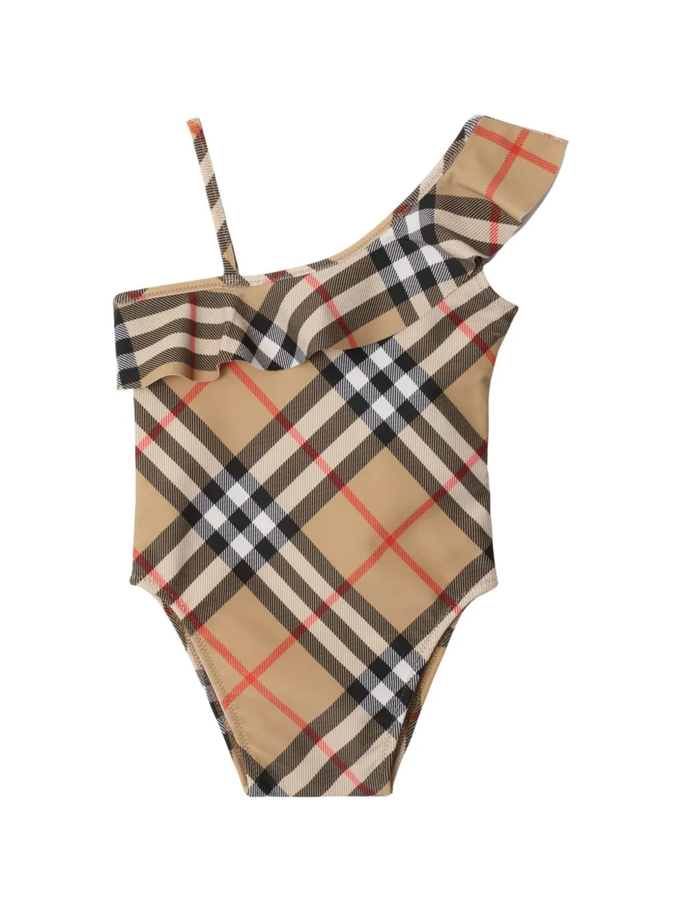 Check-Pattern Swimsuit