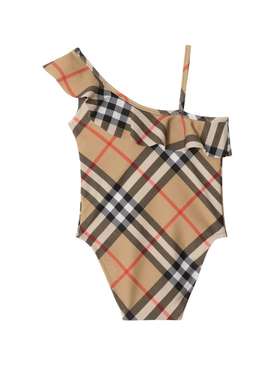 Check-Pattern Swimsuit