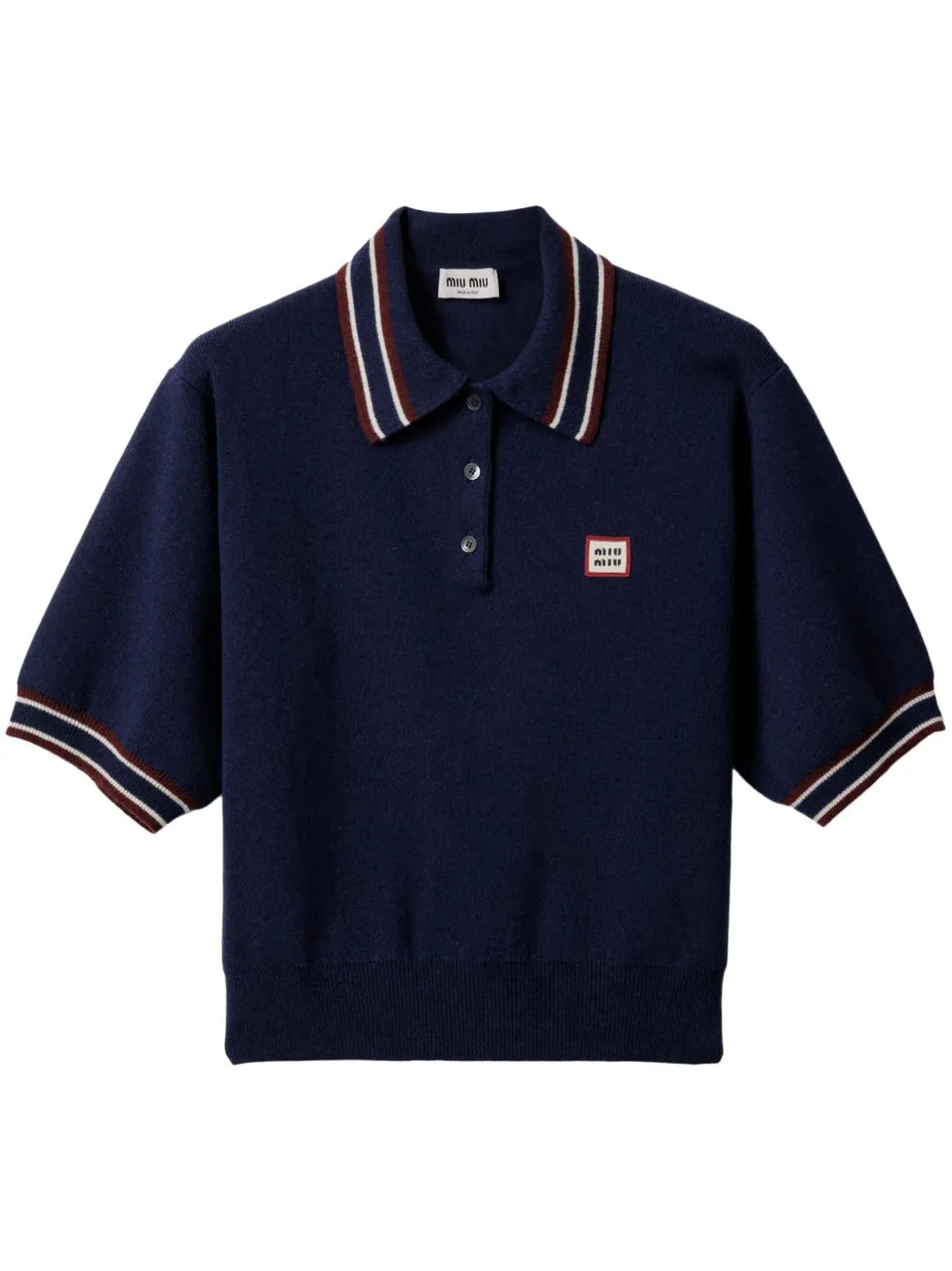 logo-patch polo sweater