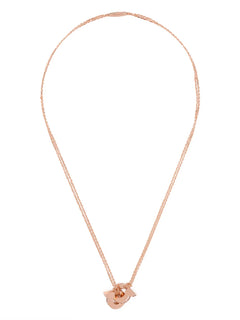 Double Gancini pendant necklace