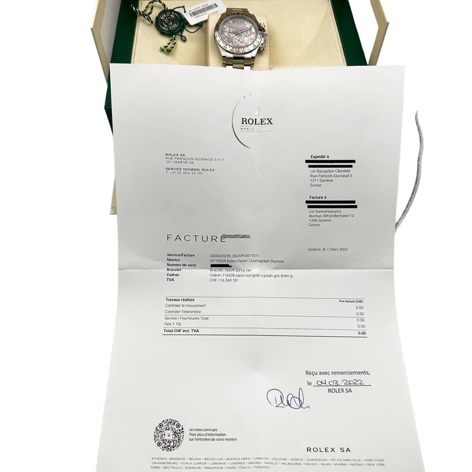 Rolex | Daytona | 116509 | White gold | 40 mm | White gold | Mother of pearl | Automatic