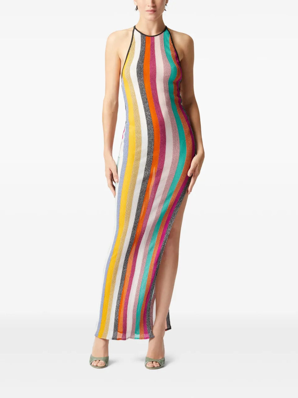 striped maxi dress