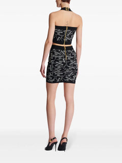 label-motif halterneck top
