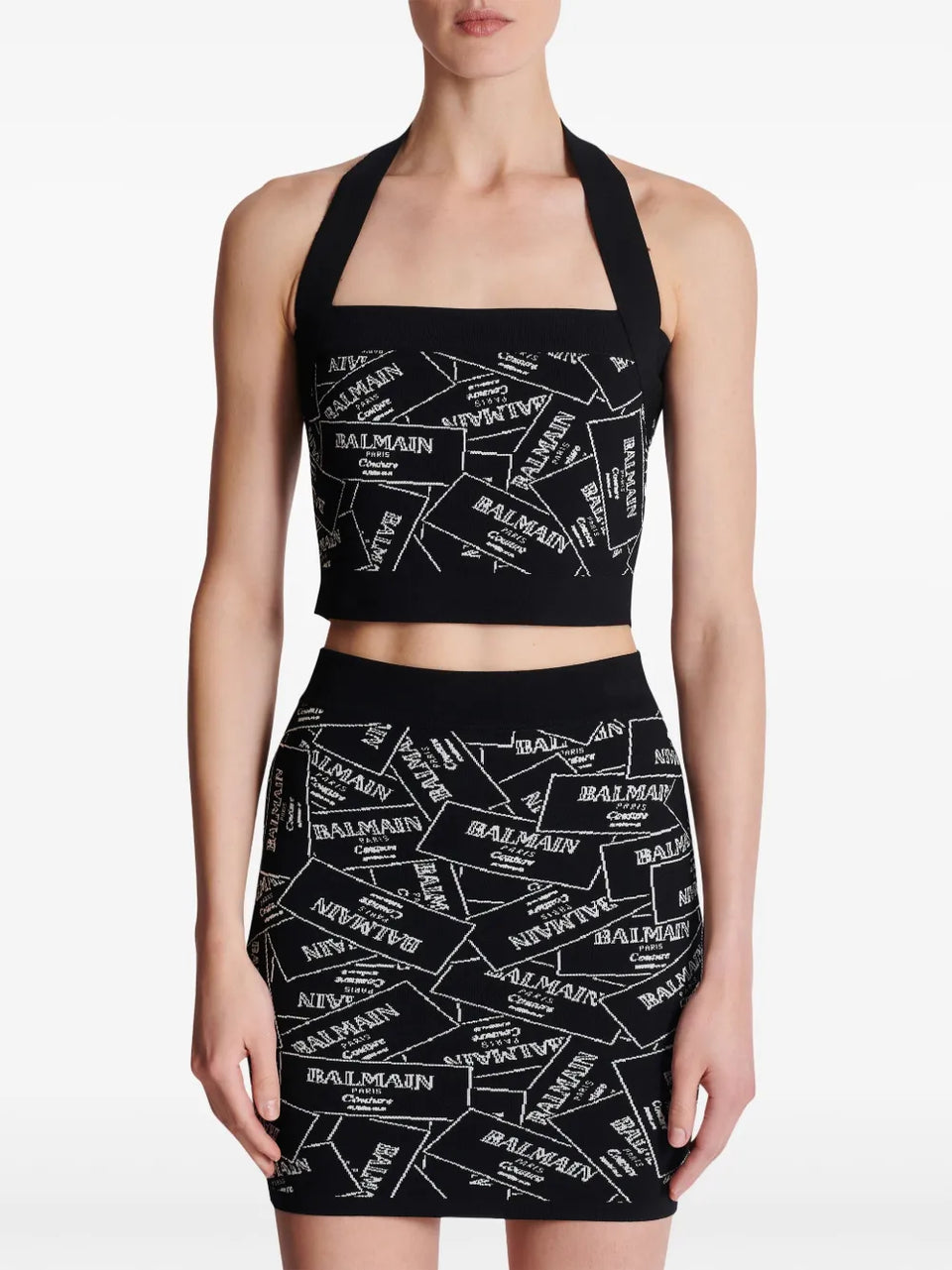 label-motif halterneck top