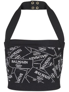label-motif halterneck top
