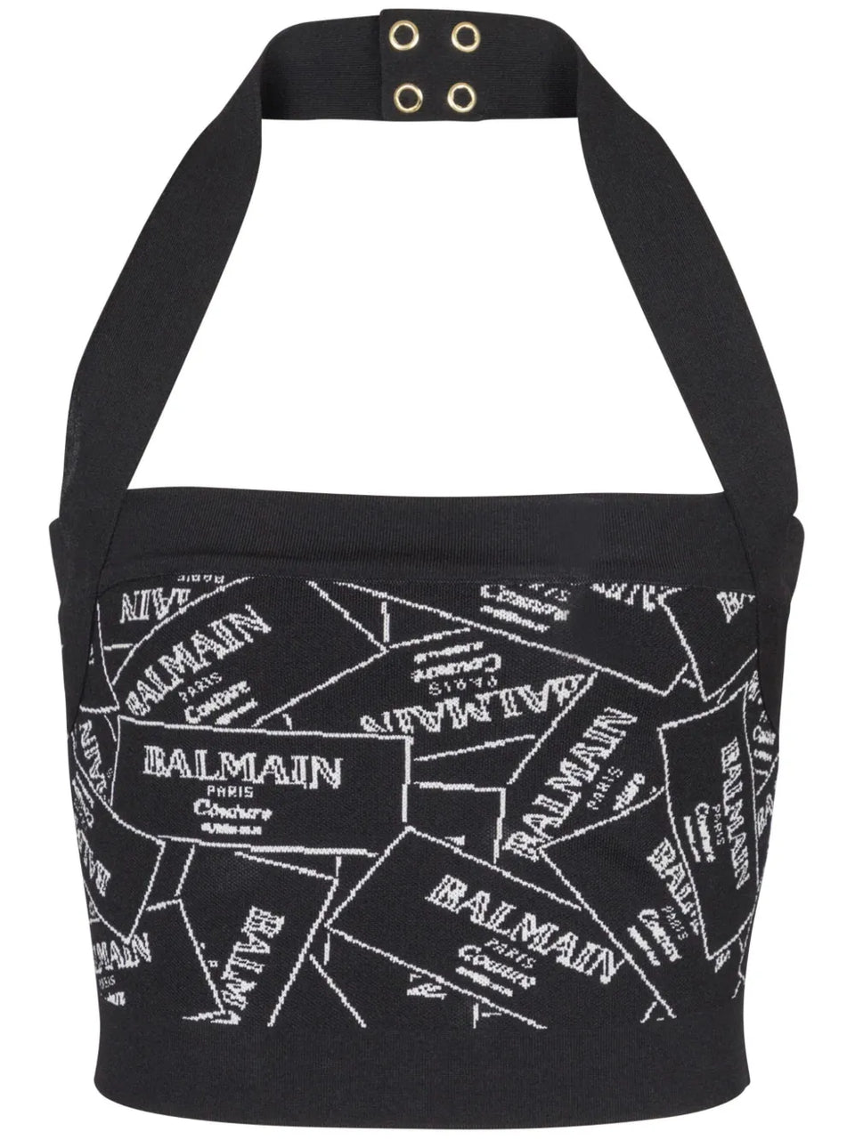 label-motif halterneck top