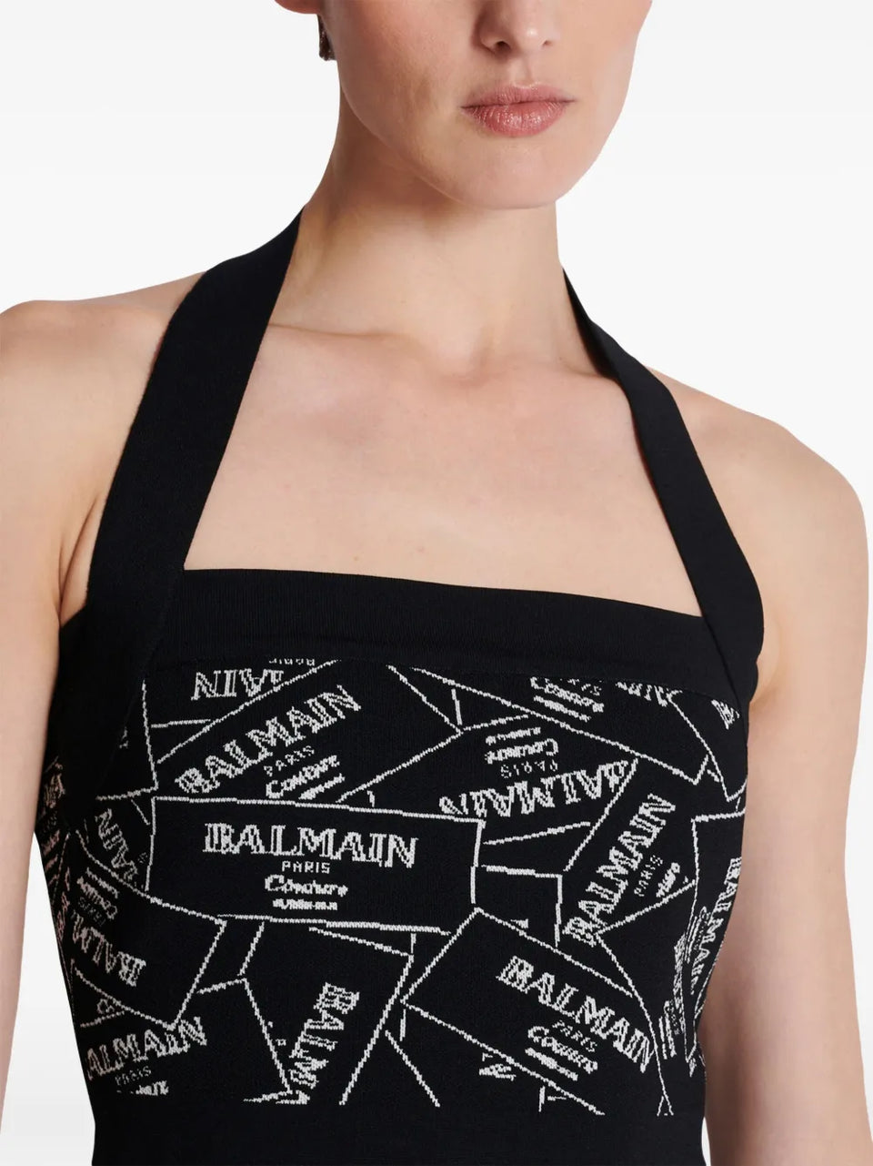 label-motif halterneck top