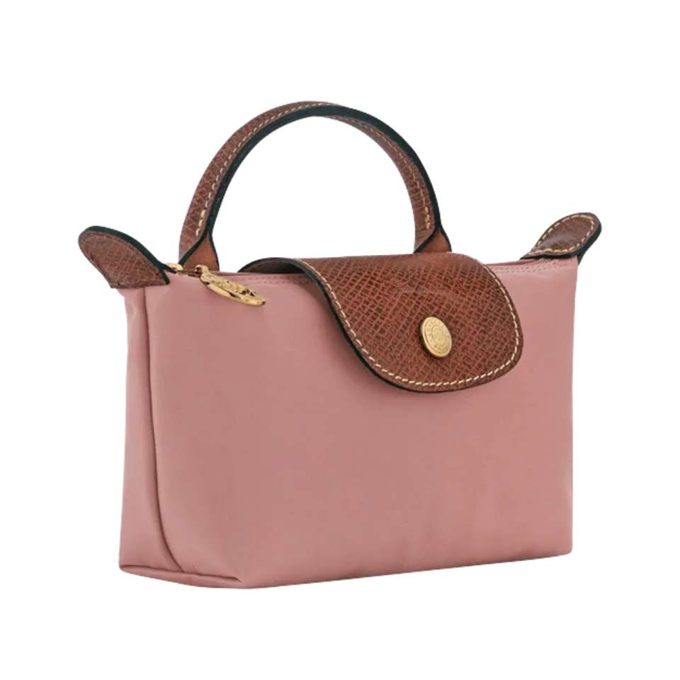 Longchamp Le Pliage Original Pouch with handle Pink Tea - Recycled canvas