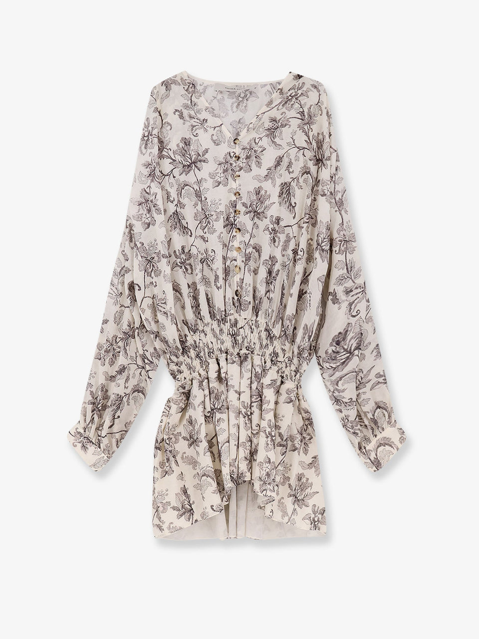 Golden GOOSE Deluxe BRAND Short cotton dress with floral pattern