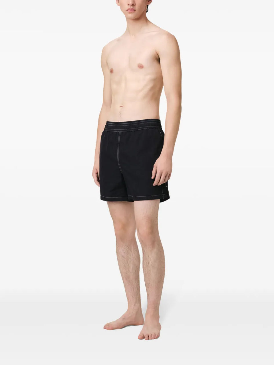 Ami de Coeur contrast-stitching swim shorts
