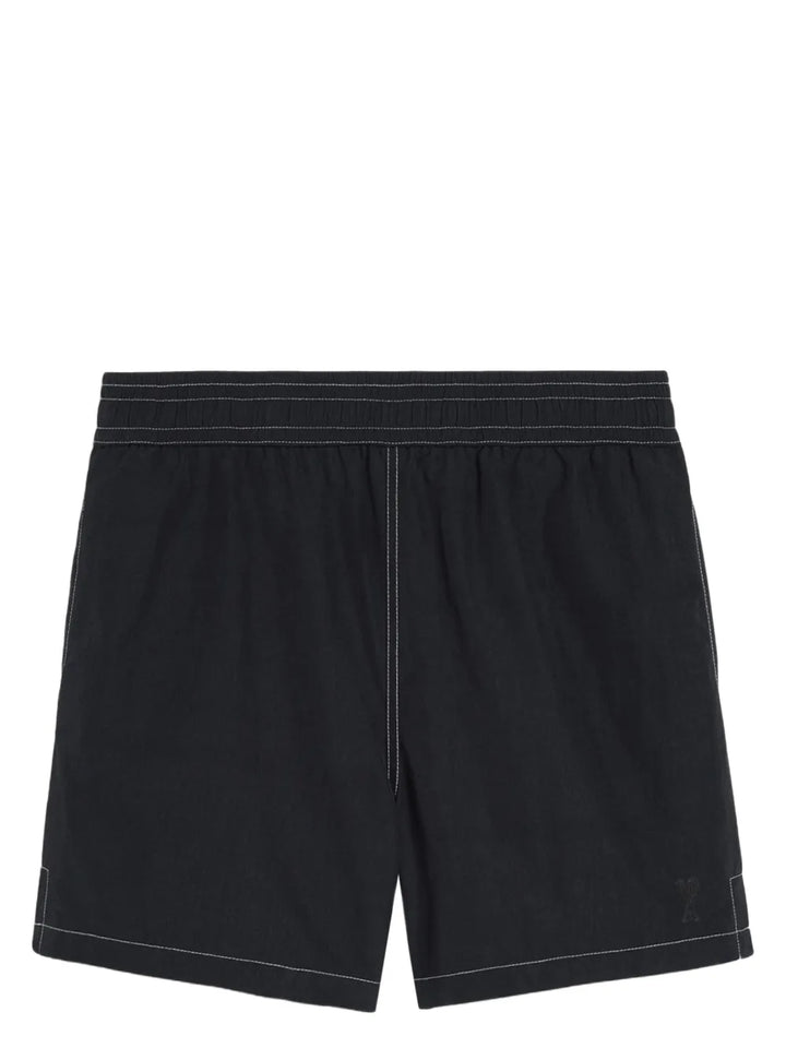 Ami de Coeur contrast-stitching swim shorts