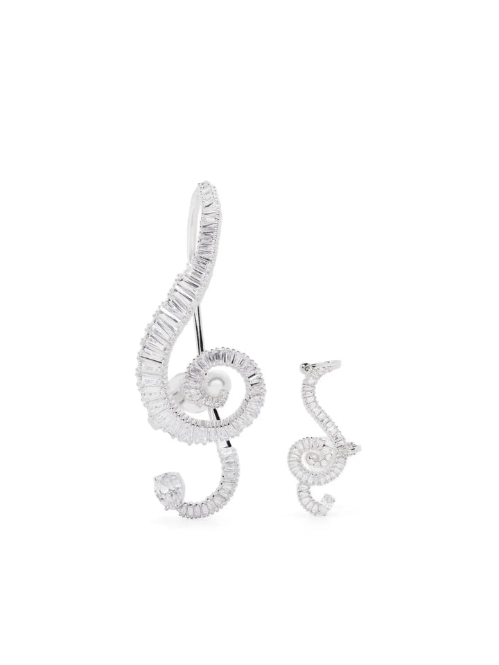 crystal-embellished clip earrings