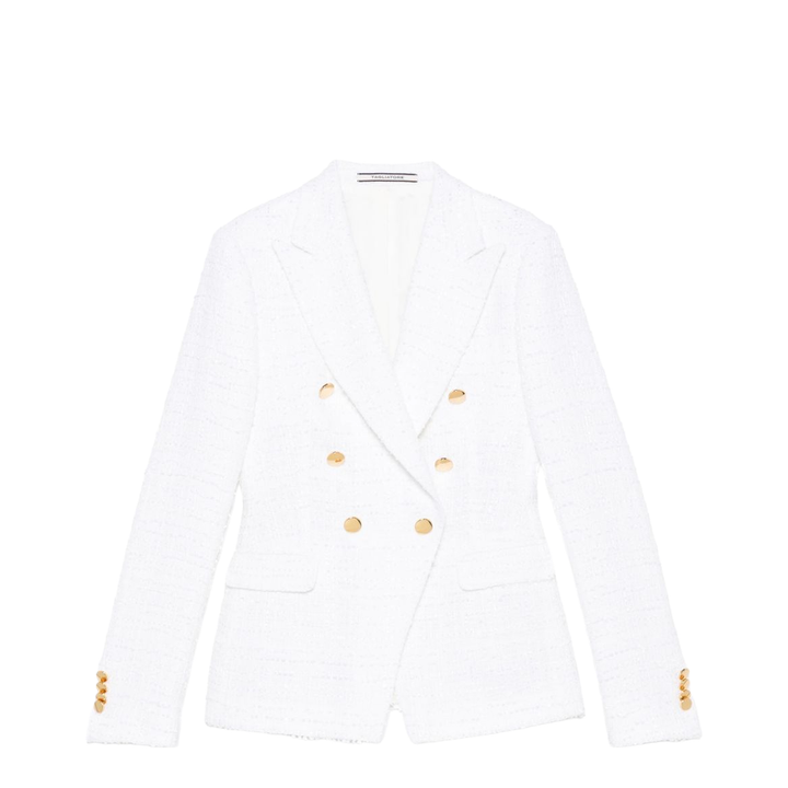 Cotton Single-Breasted Jacket - White