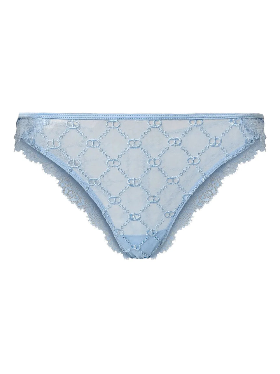 frayed lace thong