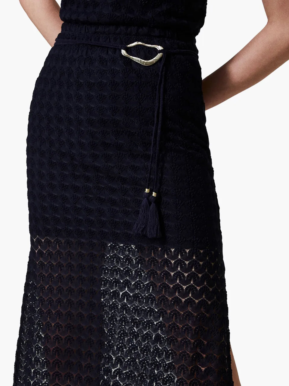 knitted maxi skirt