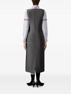 square-neck patch-pocket dress