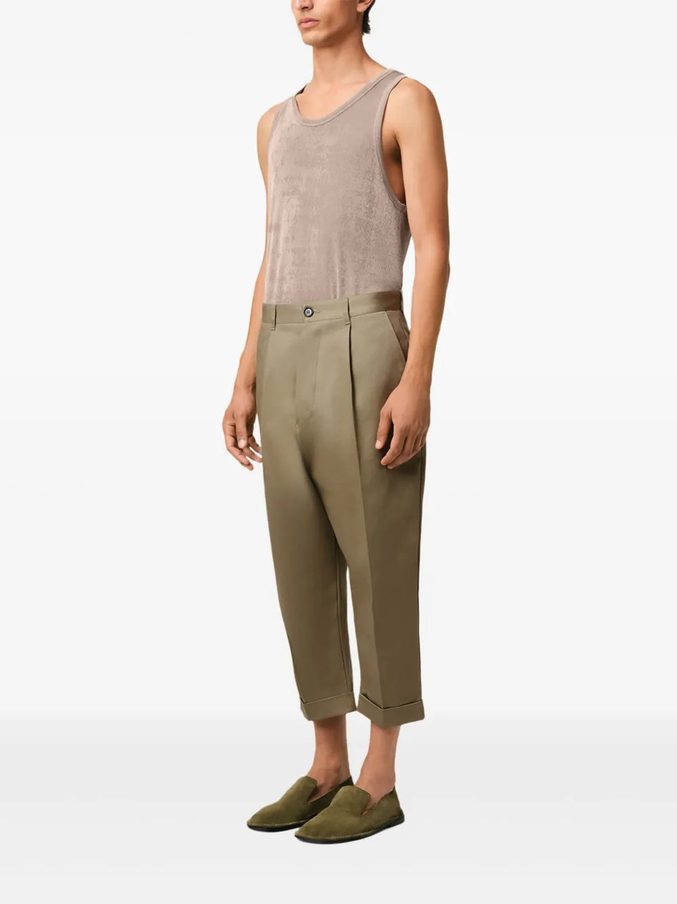 tapered-leg trousers