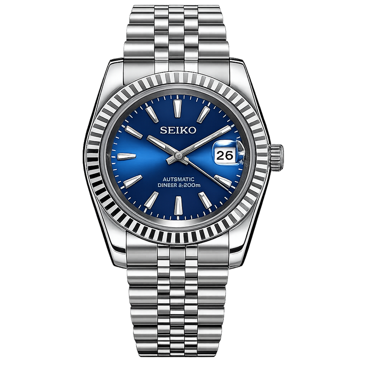 Seiko Mod Datejust "Blue" Watch