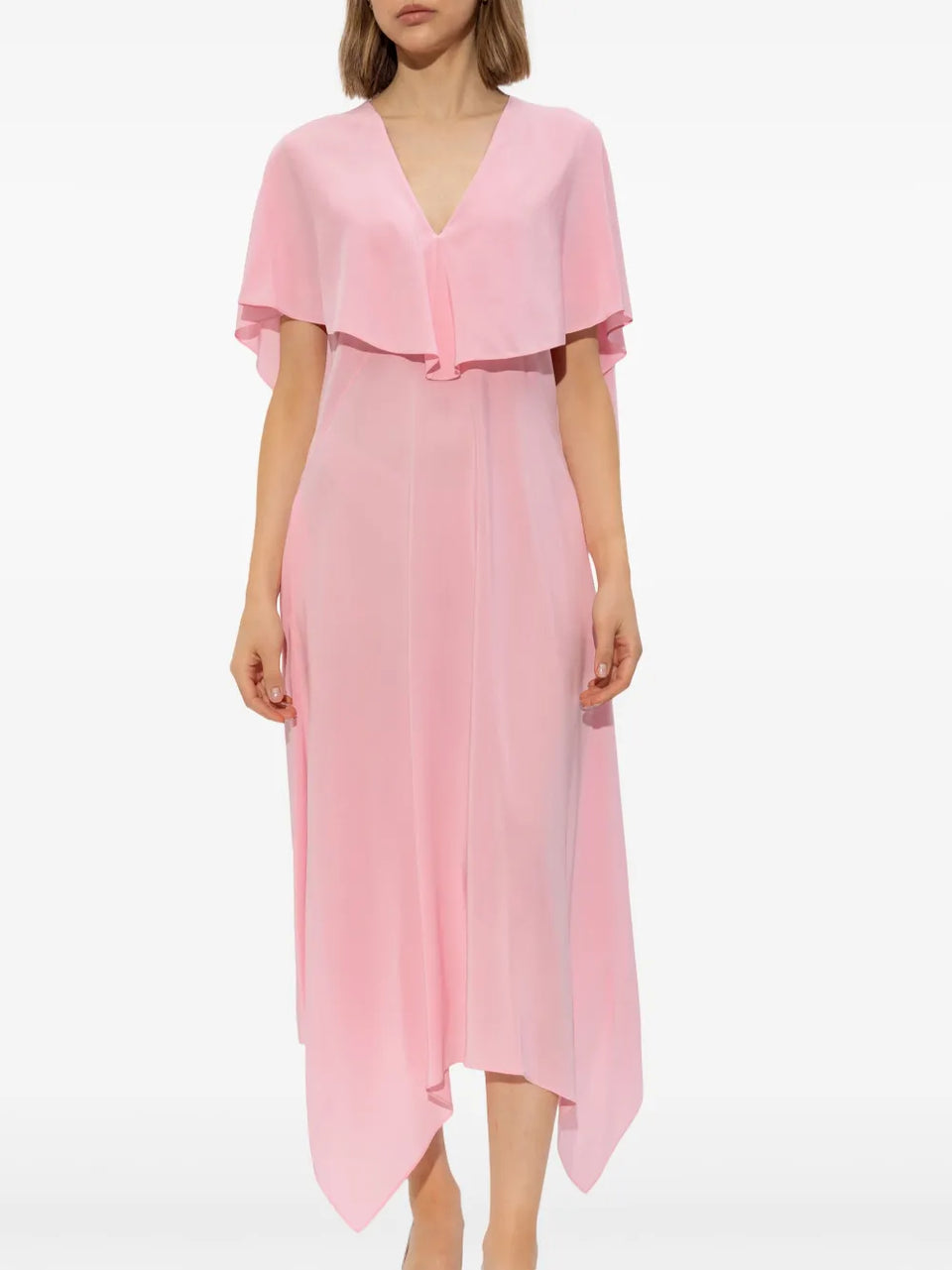 draped midi dress
