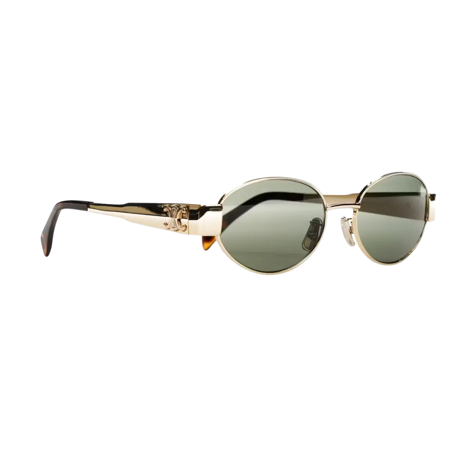 Celine Triomphe Metal 01 Sunglasses Gold/Green (4S235CMLB.35SG / CL40235U)
