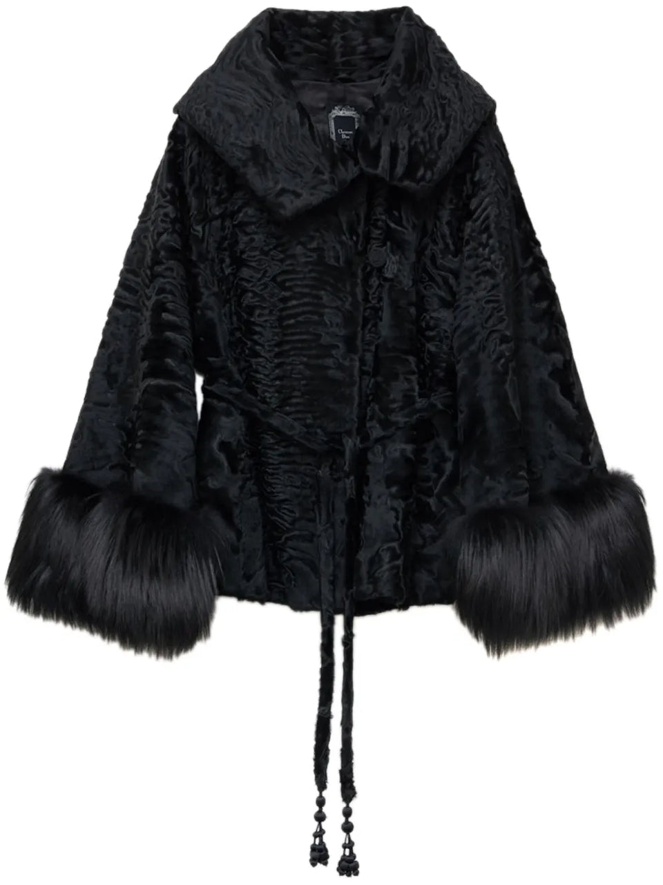 fur-trim cuff jacket