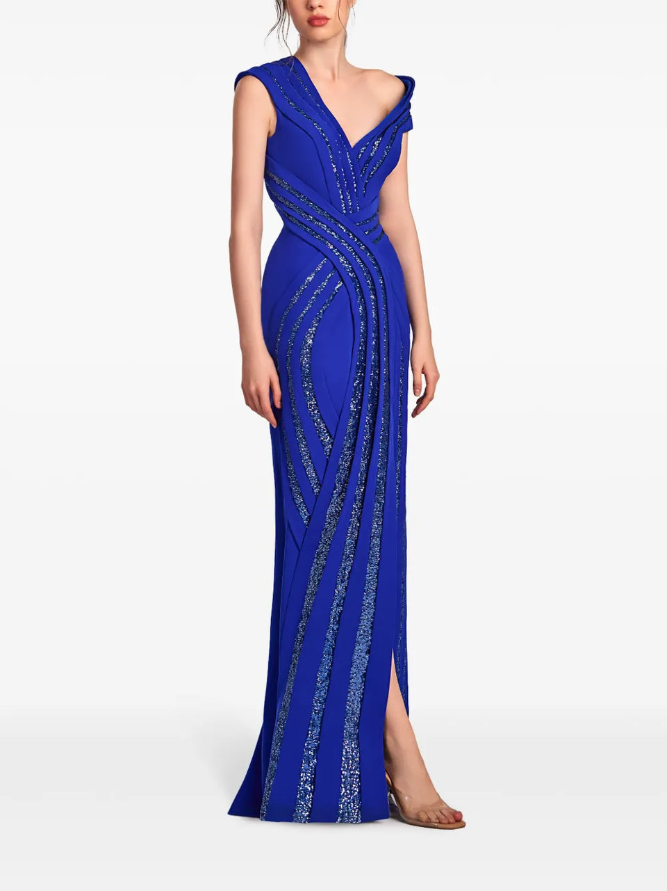 pleated gown