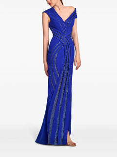 pleated gown