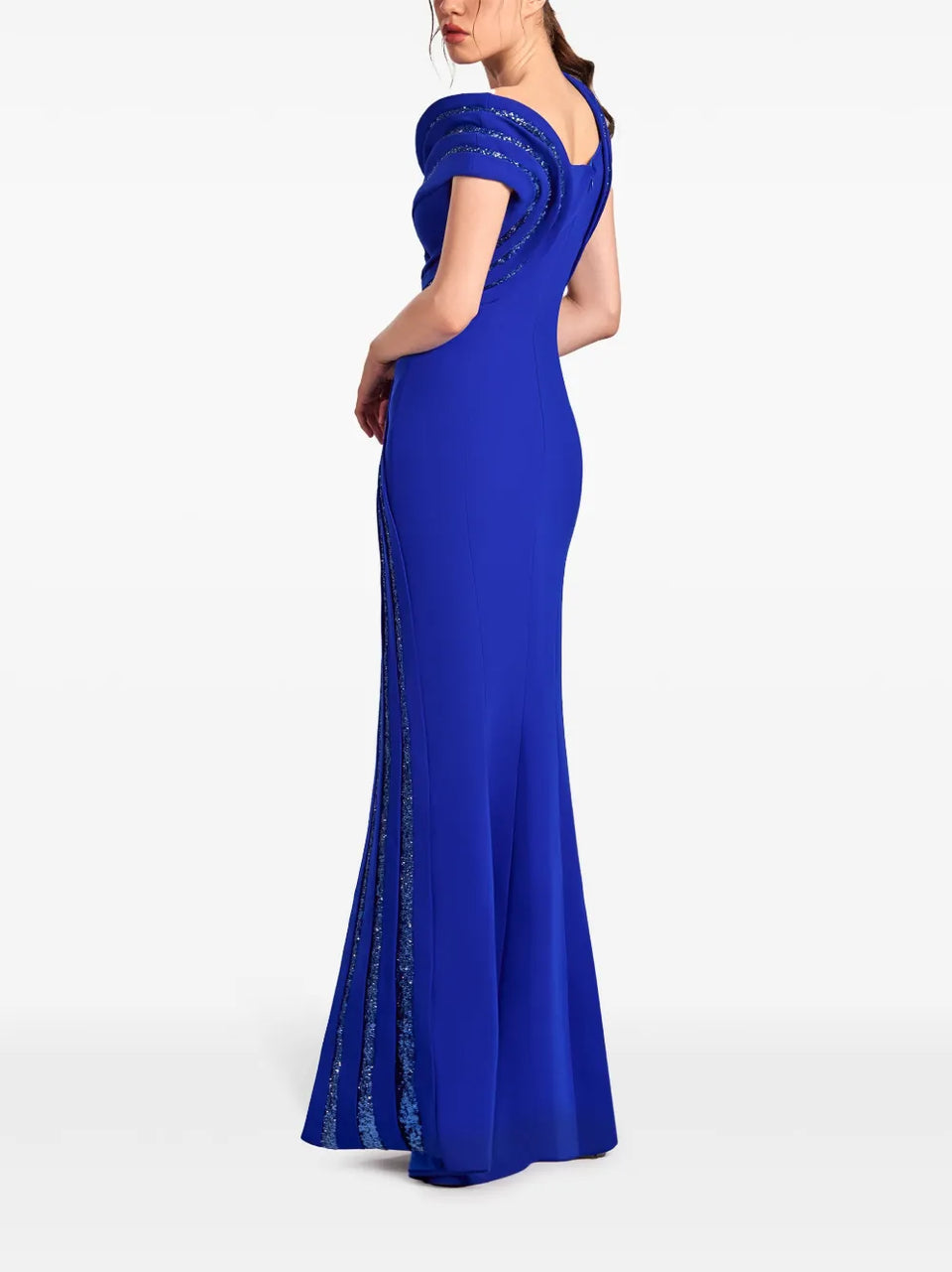 pleated gown