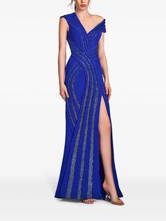 pleated gown