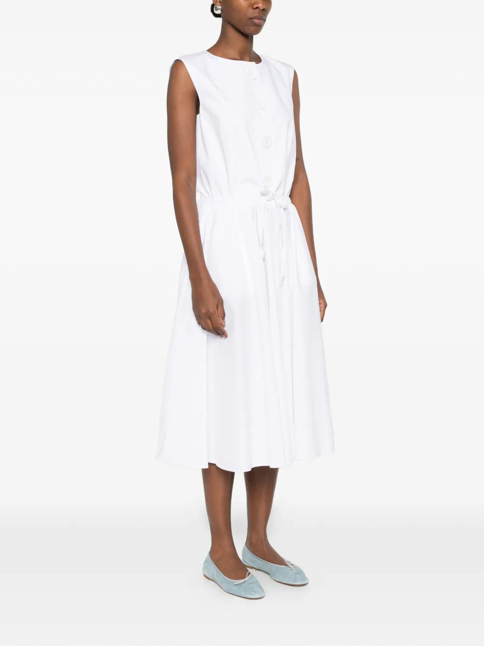 buttoned midi dress