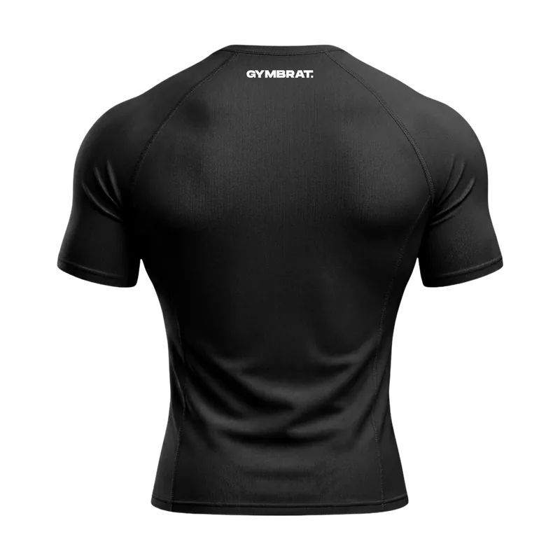 Gymbrat Athleisure Lifting Club Black Compression T-Shirt