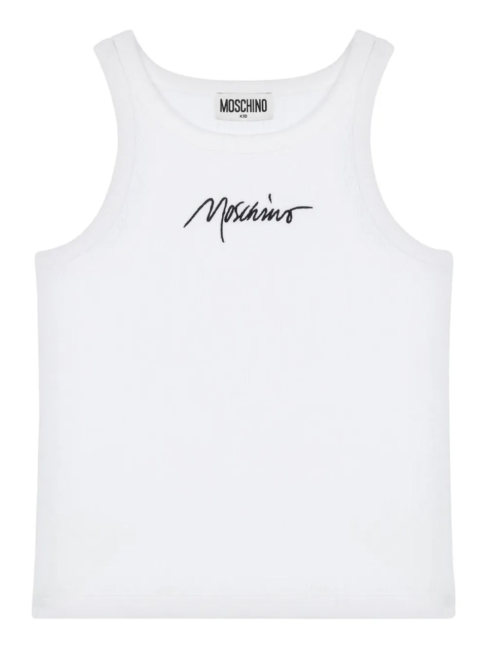 logo-embroidered tank top