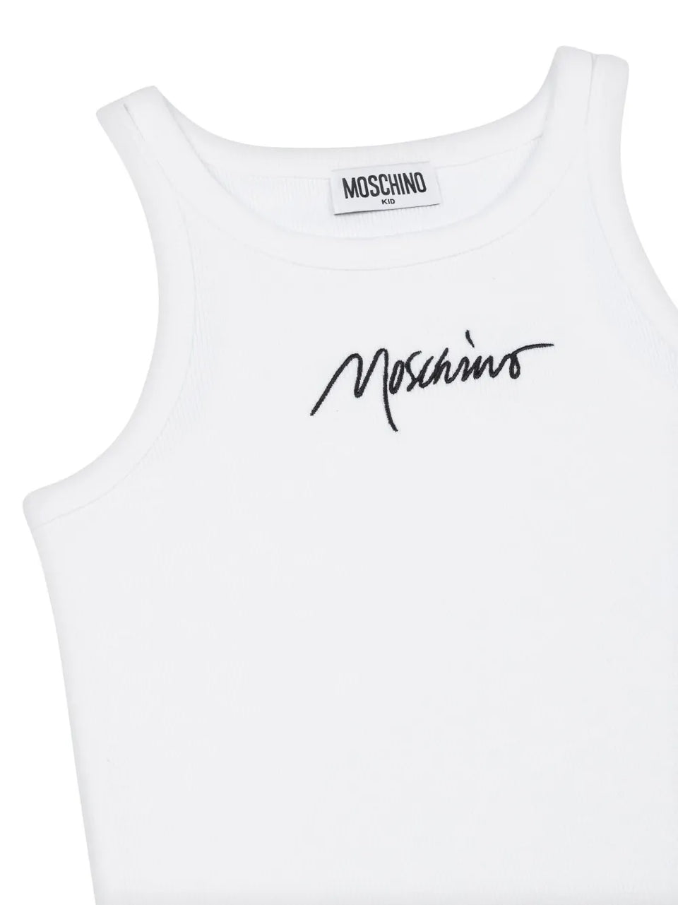logo-embroidered tank top
