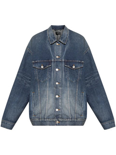 Tape Type-print denim jacket