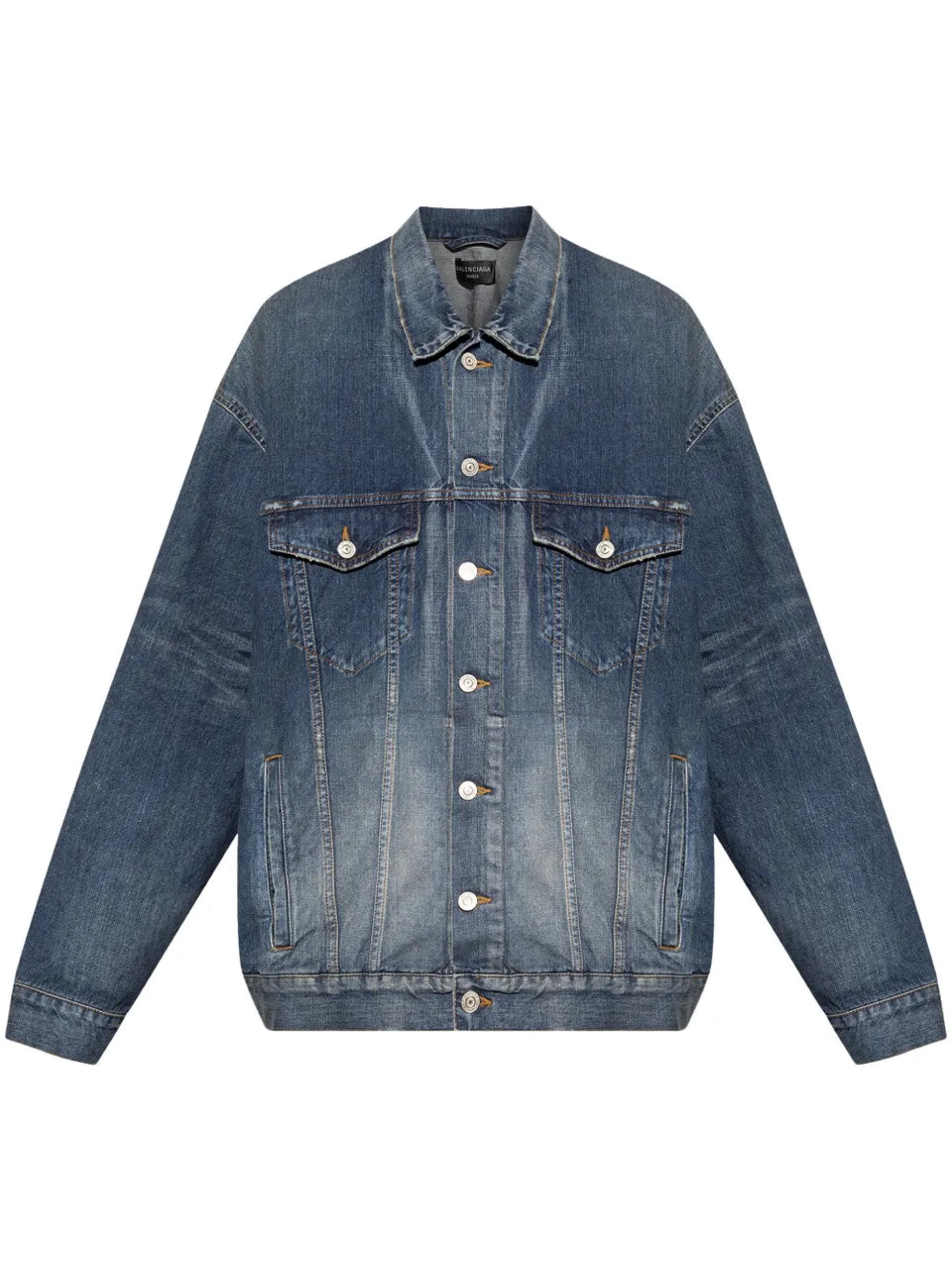 Tape Type-print denim jacket