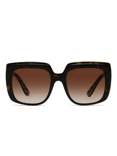 print-pattern square-frame sunglasses