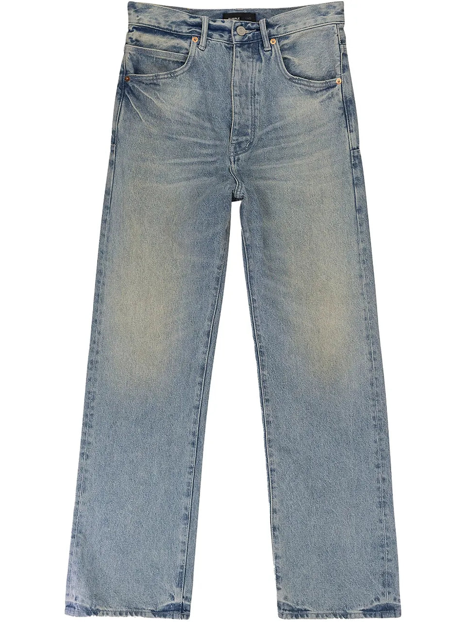 P018 Worn Clean Blue jeans