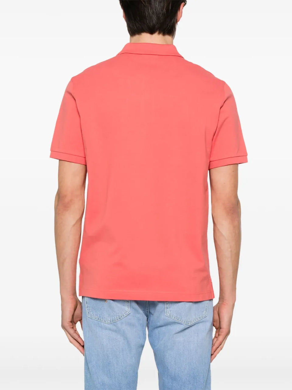 shield-motif short-sleeve polo shirt