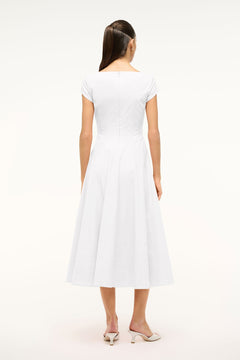 SHORT SLEEVE WELLS DRESS WHITE