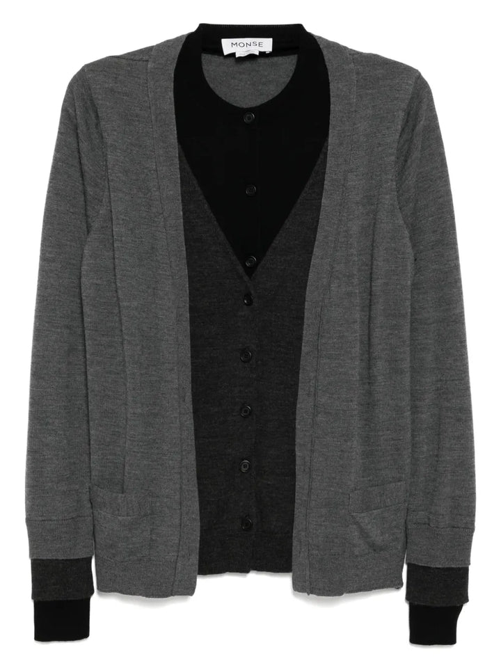 panel detailing cardigan