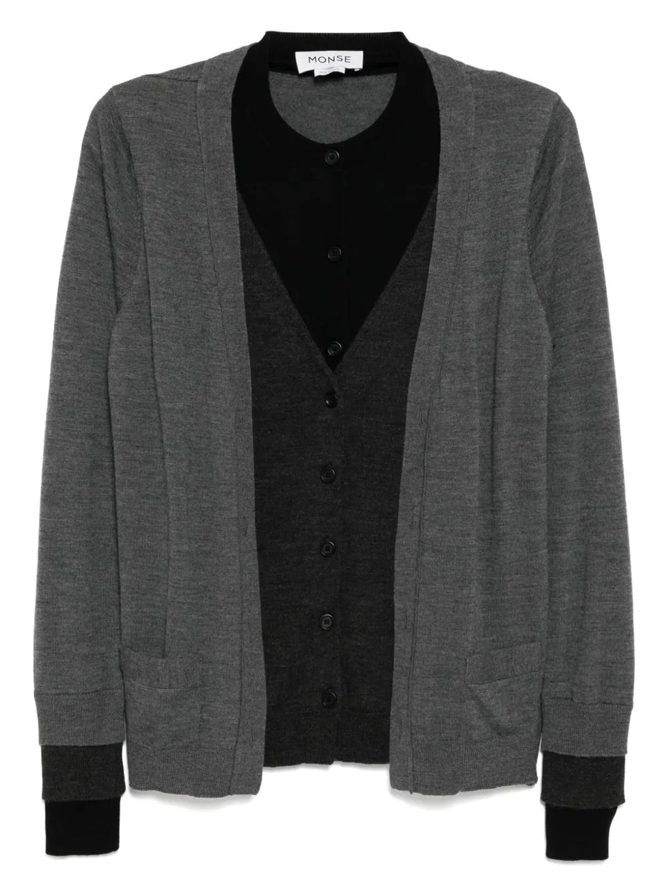 panel detailing cardigan