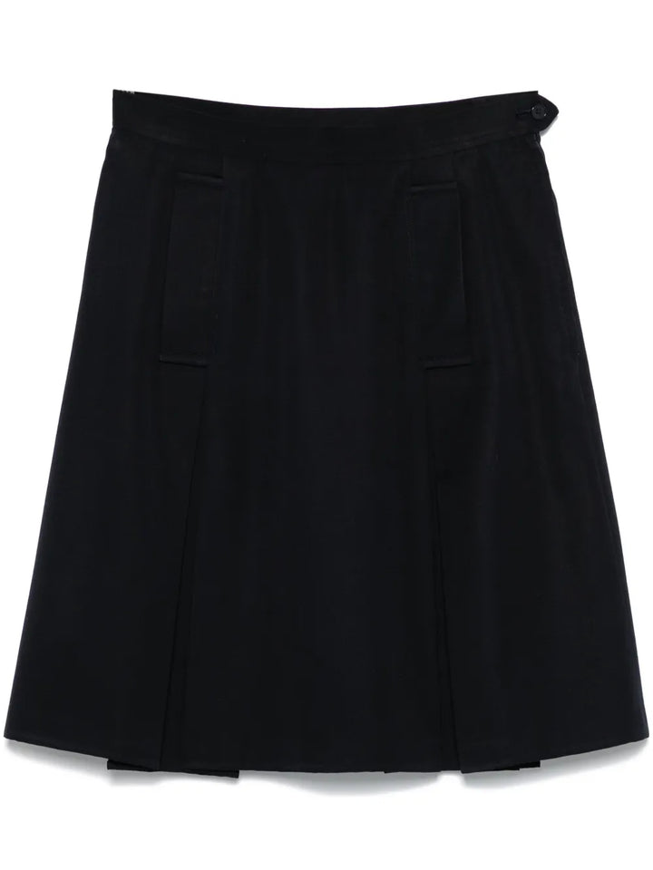 1990s pleat-detail mini skirt