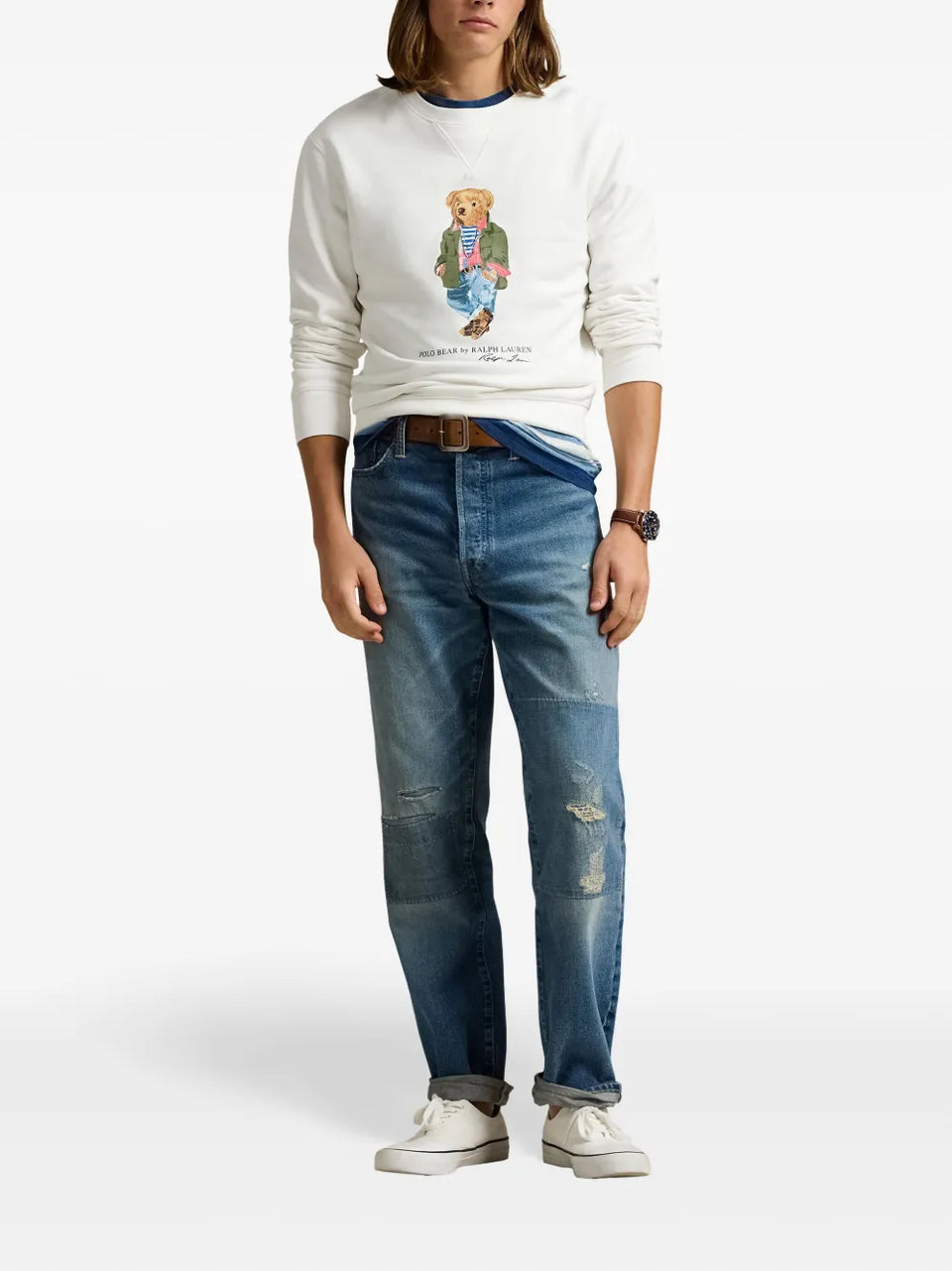 bear-motif sweatshirt