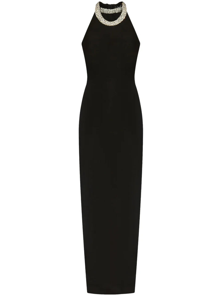 crystal-embellished maxi dress